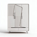 Armoire en bois avec portes en relief pour rangement moderne 120 x 60 x 180cm